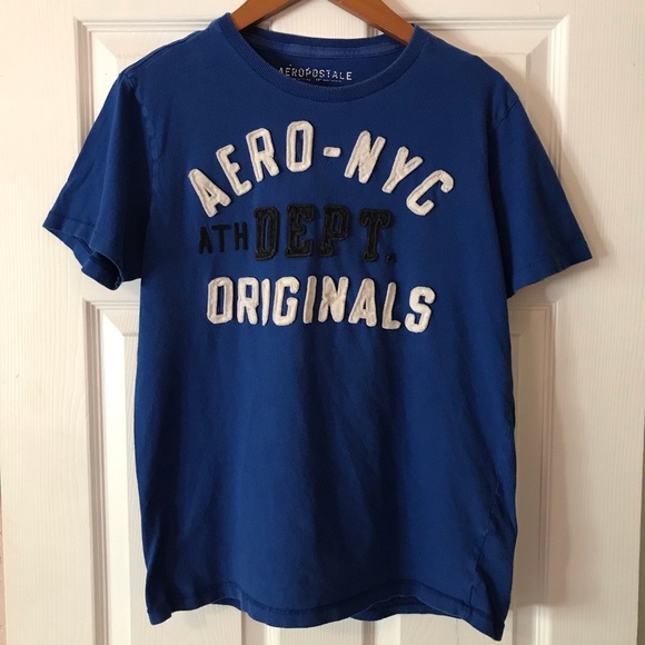 Aeropostale men’s tee shirt royal blue M - Picture 1 of 4